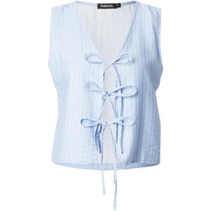 Sublevel Blouse  lichtblauw / wit