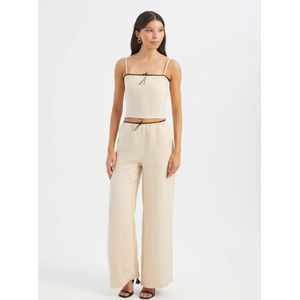 Hiccup Top  ecru / zwart