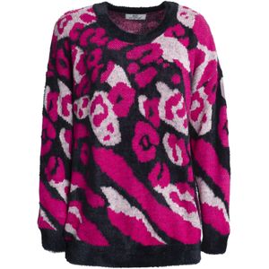 Influencer Trui  pink / zwart / wit