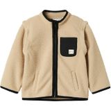NAME IT - NMMLane - Fleece Jas - Beige/Zwart