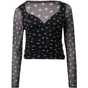 Abercrombie & Fitch Shirt 'ZOE'  zwart / wit