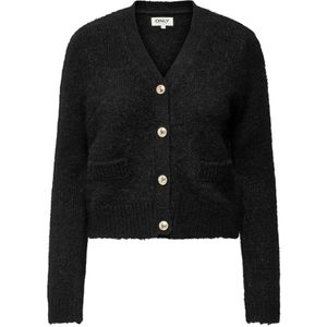 ONLY Gebreid vest 'ONLMAGGIE'  zwart