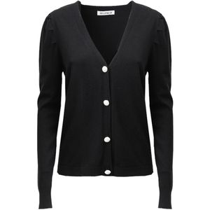 Influencer Gebreid vest  zwart