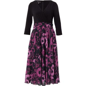 APART Jurk  donkerbruin / lila / zwart