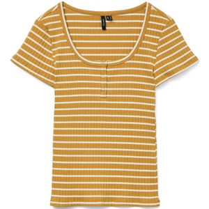 VERO MODA Shirt 'VMSEA'  goudgeel / wit