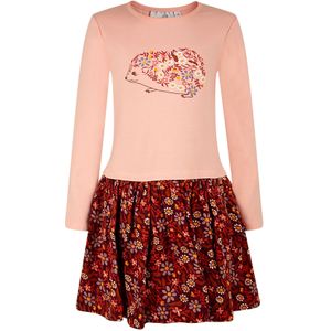 happy girls - Midi-jurk - Salmon pink - Lange Mouwen - Regular Fit - Sweatstof