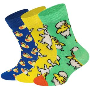 Happy Socks Sokken 'Kids Bunny-Rubber Duck-Chicken Egg Socks'  gemengde kleuren