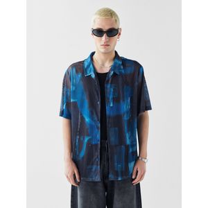 VAMOS CLO Overhemd  blauw / zwart