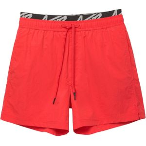 Pull&Bear Zwemshorts  grijs / rood / zwart