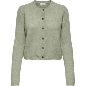 JDY Gebreid vest 'JDYCHLOE'  groen gemêleerd