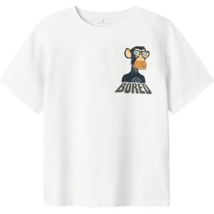 Name it t-shirt jongens - wit - NKMdyn2 128
