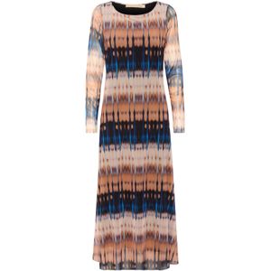 CULTURE Jurk 'Asho Melida'  beige / blauw / navy / mokka