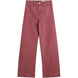 Bershka - Jeans - Bordeaux - Lang/maxi - Regular Fit - Mid Waist