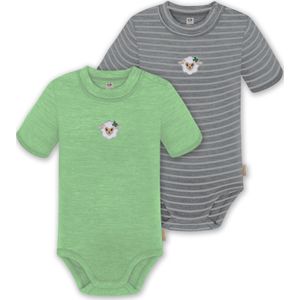 normani Rompertje/body 'Tihoi'  bruin / grijs / groen / wit