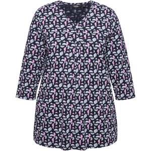Ulla Popken Shirt  marine / grijs / pink