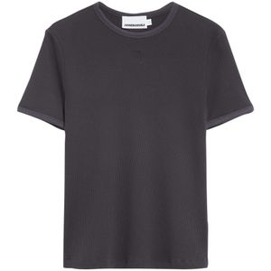 ARMEDANGELS - Shirt - Donkergrijs - Jersey - Ronde Hals - Halve Mouw