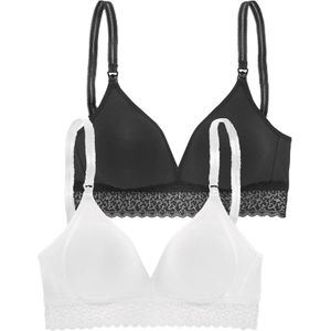 PETITE FLEUR Voedingsbh  zwart / wit