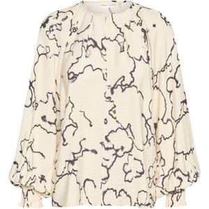 InWear Blouse 'Cait'  zwart / wolwit