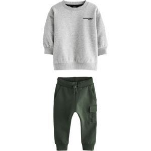 Next Set  grijs gemêleerd / donkergroen