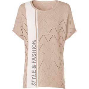 heine Trui  camel / wit