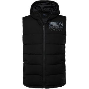 Men Plus Bodywarmer  zwart / wit