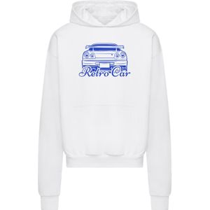 F4NT4STIC Trui 'Retro Car Japanese Streetstyle'  blauw / wit