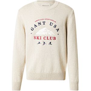 GANT Trui  ecru / donkerblauw / rood / wit