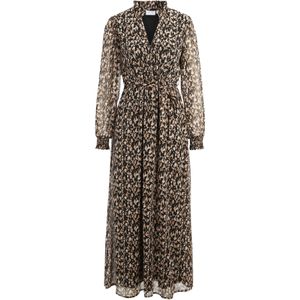 VILA Jurk  beige / lichtbruin / zwart