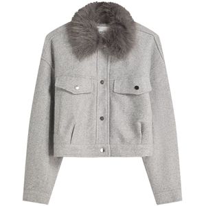 Bershka Tussenjas  antraciet / lichtgrijs