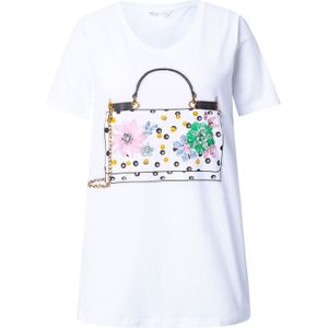 MIAMODA Shirt  jade groen / rosa / zwart / wit