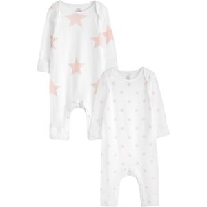 Next Rompertje/body  pink / wit