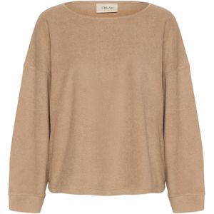 Cream Sweatshirt 'CR Franny'  camel