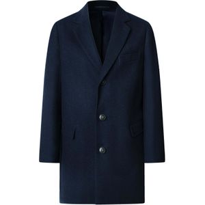 Hackett London - Tussenjas - Navy - Klassieke Mantel - Licht Gevoerd