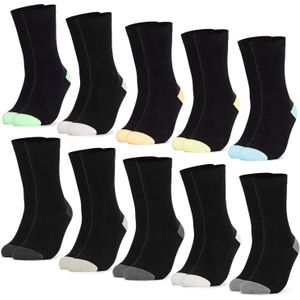 Occulto Sokken 'Gertrud'  lichtblauw / lichtgeel / lichtgroen / zwart