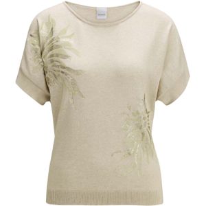 MADELEINE Trui  lichtgroen / parelwit