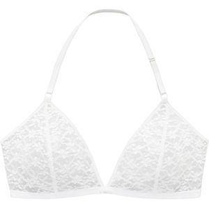 VIVANCE - Halterbikini - Wit - Soft Cup - Triangel - Zonder Beugel - Bloemenprint