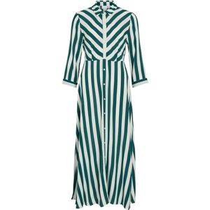 VILA Blousejurk 'VIAYA PAYA'  donkergroen / wit