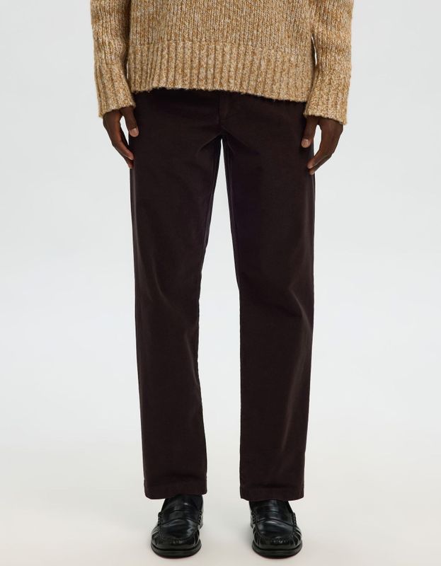 SELECTED Chino  donkerbruin