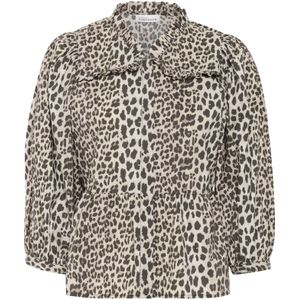 KAREN BY SIMONSEN Blouse 'KBUlrike'  lichtbeige / bruin / mokka / taupe