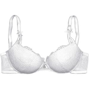Lascana - Push-up-bh - Wit - Met Jacquardkant en Uitneembare Vullingen