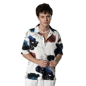 Campus Sutra Overhemd 'Jimena'  nachtblauw / bruin / wit