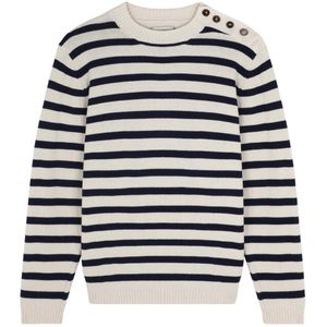 Scalpers Trui 'Jakob'  zwart / wolwit