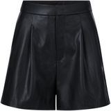 Rich & Royal - Broek - Zwart - Imitatieleder - Knielengte