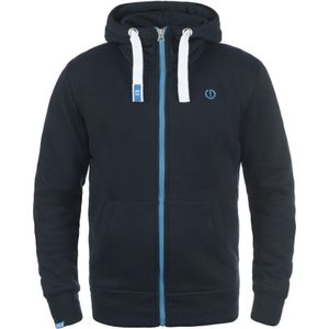 !Solid - Benn - Sweatvest - Donkerblauw - Met Ritssluiting en Capuchon