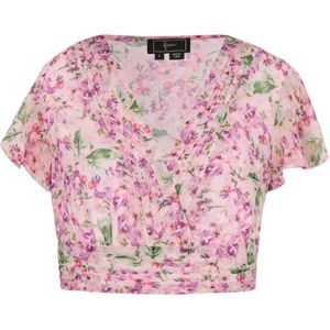 faina Blouse  groen / lila / pink