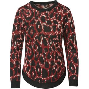 KOROSHI Trui  crème / bordeaux / zwart