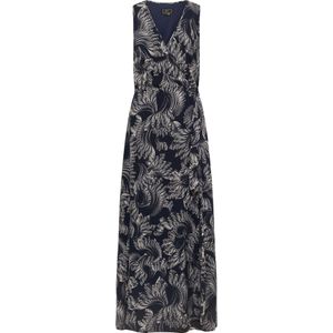 faina Jurk  nachtblauw / wit