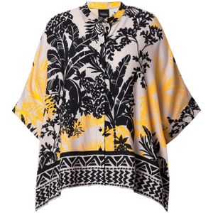 Ulla Popken Blouse  geel / zwart / wit