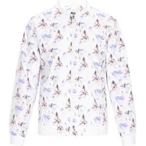 MO Tussenjas  ivoor / blauw / pasteloranje / pink