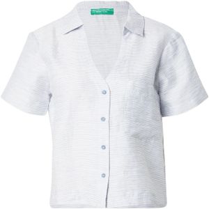 UNITED COLORS OF BENETTON Blouse  lichtblauw / wit